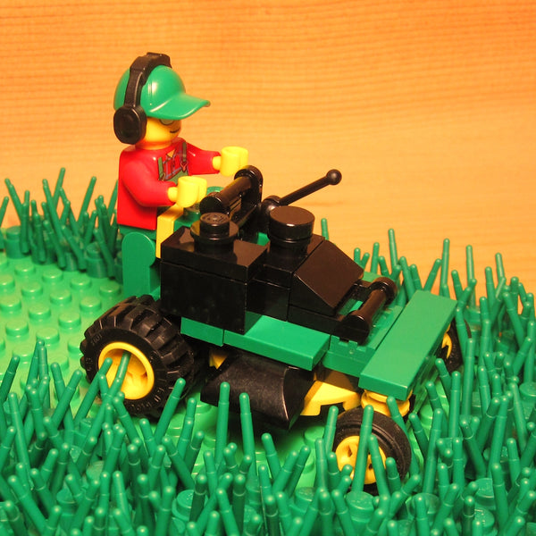 Dan's Custom Stand-On Mower Green (for your LEGO town) – DADVENTUREDAN - Main Image