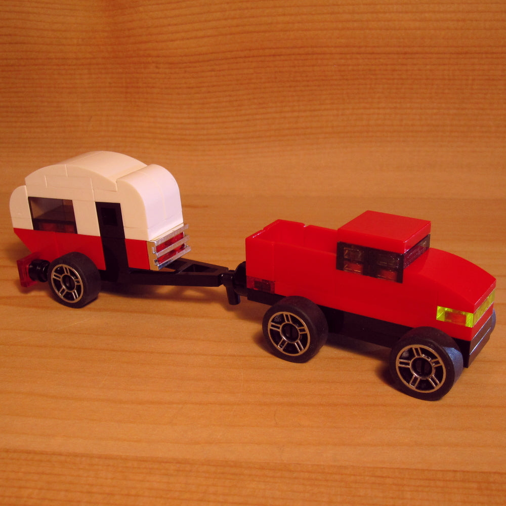 Dan's Custom Tiny Teardrop Camper With Tow Vehicle: Combo Pack (LEGO Microbuild)