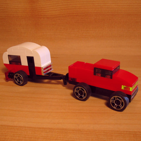 Dan's Custom Tiny Teardrop Camper With Tow Vehicle: Combo Pack (LEGO Microbuild)