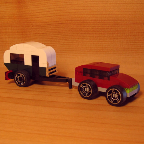 Dan's Custom Tiny Teardrop Camper With Tow Vehicle: Combo Pack (LEGO Microbuild)