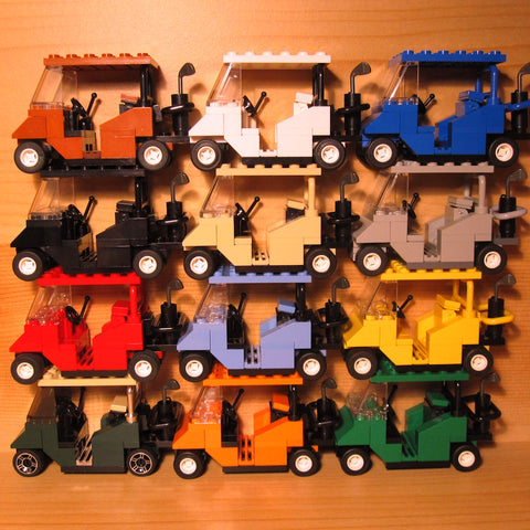 Dan's Custom Golf Cart Dark Orange (for your LEGO town)
