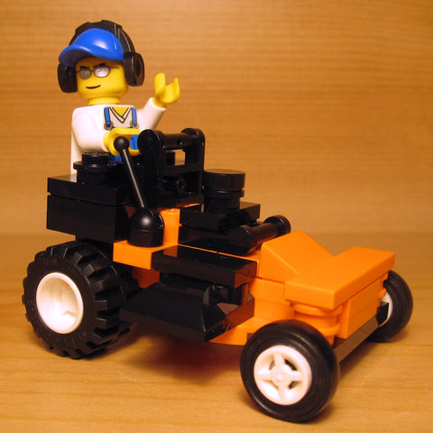 Dan's Custom Stand-On Mower Orange (for your LEGO town)