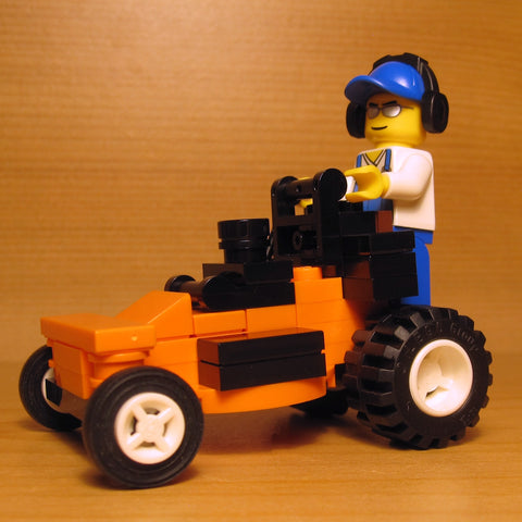 Dan's Custom Stand-On Mower Orange (for your LEGO town)