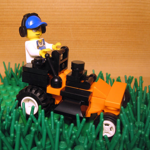 Dan's Custom Stand-On Mower Orange (for your LEGO town)