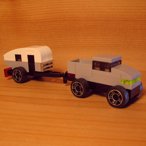 Dan's Custom Tiny Teardrop Camper With Tow Vehicle: Combo Pack (LEGO Microbuild)