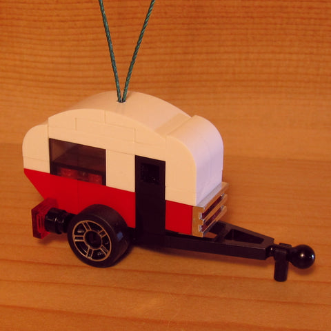 Dan's Custom Christmas Ornament: Tiny Teardrop Camper (LEGO Microbuild)