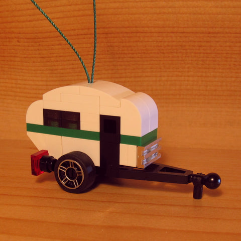 Dan's Custom Christmas Ornament: Tiny Teardrop Camper (LEGO Microbuild)