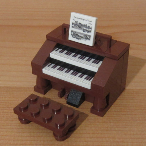 Dan's Custom Spinet Organ Brown (for your LEGO town)