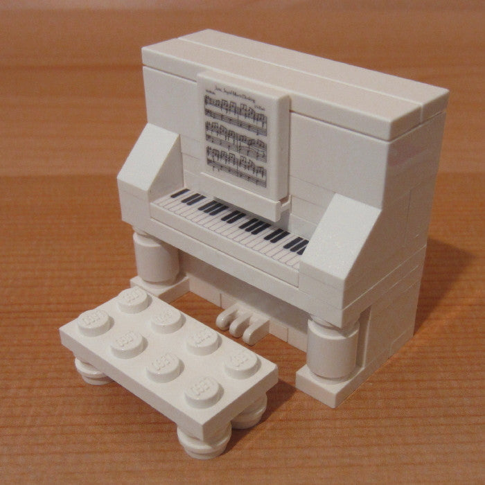 Dan's Custom Upright Piano White (for your LEGO town)