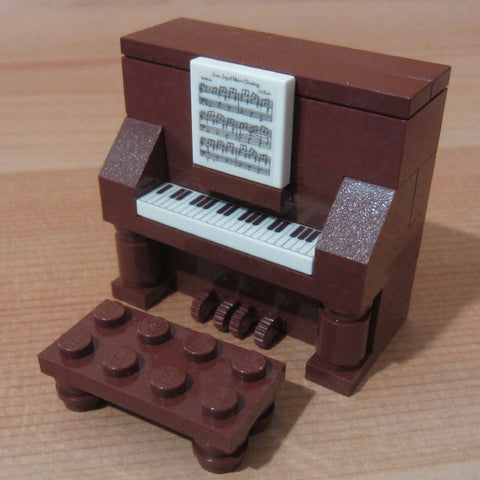 Dan's Custom Upright Piano Brown (for your LEGO town)